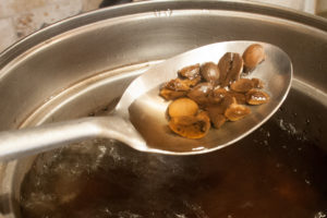hot leached acorns