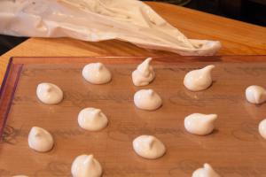mallow meringues before drying