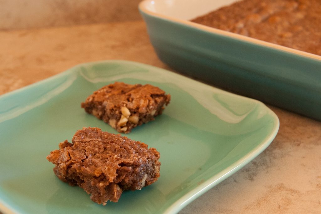 black walnut and carob dessert bar