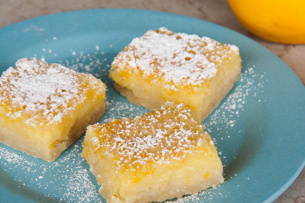 lavender Meyer lemon bars