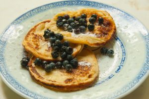 Swedish pancakes with blueberries