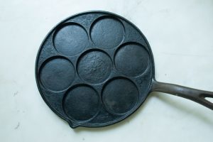 a cast iron plett pan