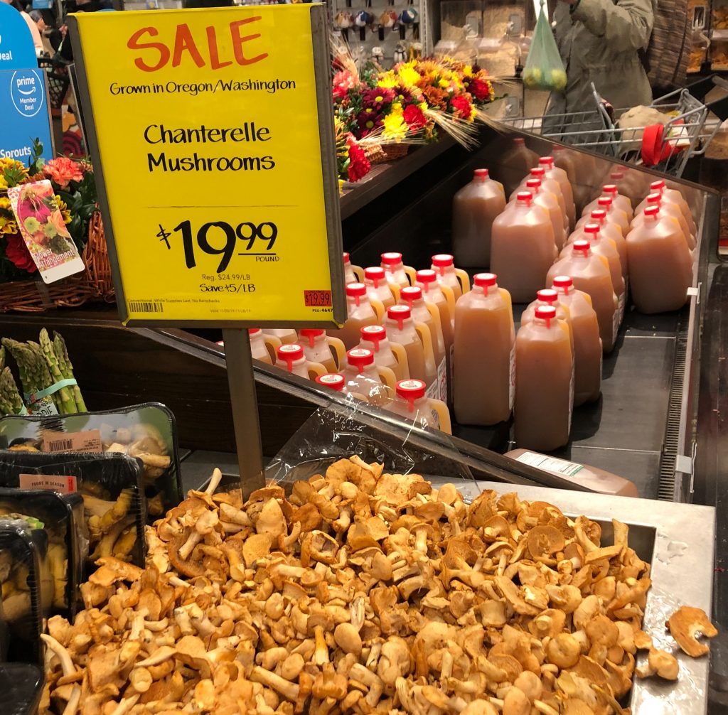 incorrect mushroom signage at Whole Foods