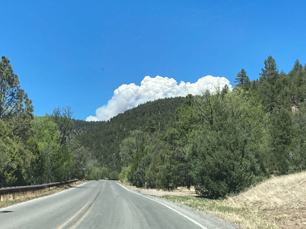 pyrocumulus clouds, San Miguel County, NM